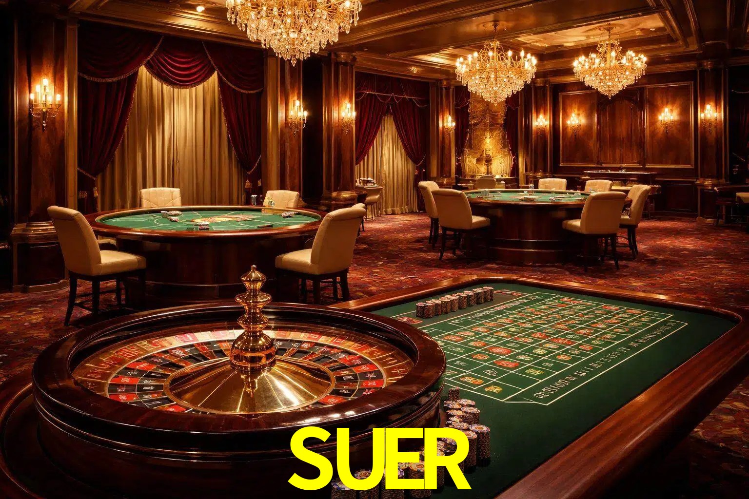Una escena premium de mesa de casino en vivo con cartas, elementos de ruleta y un ambiente pulido de estudio de transmisión.